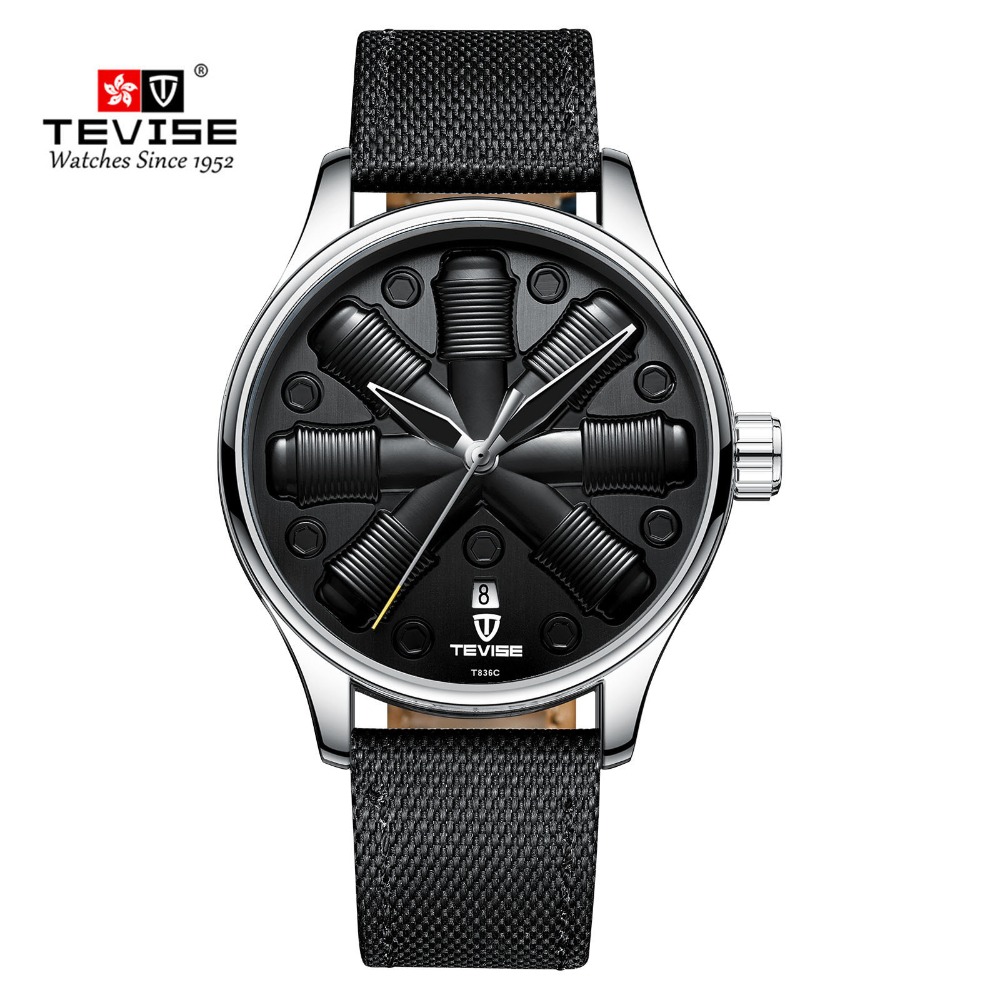 Tevise 836 C Automatic Mechanical Men's Watch Self Winding Wristwatch