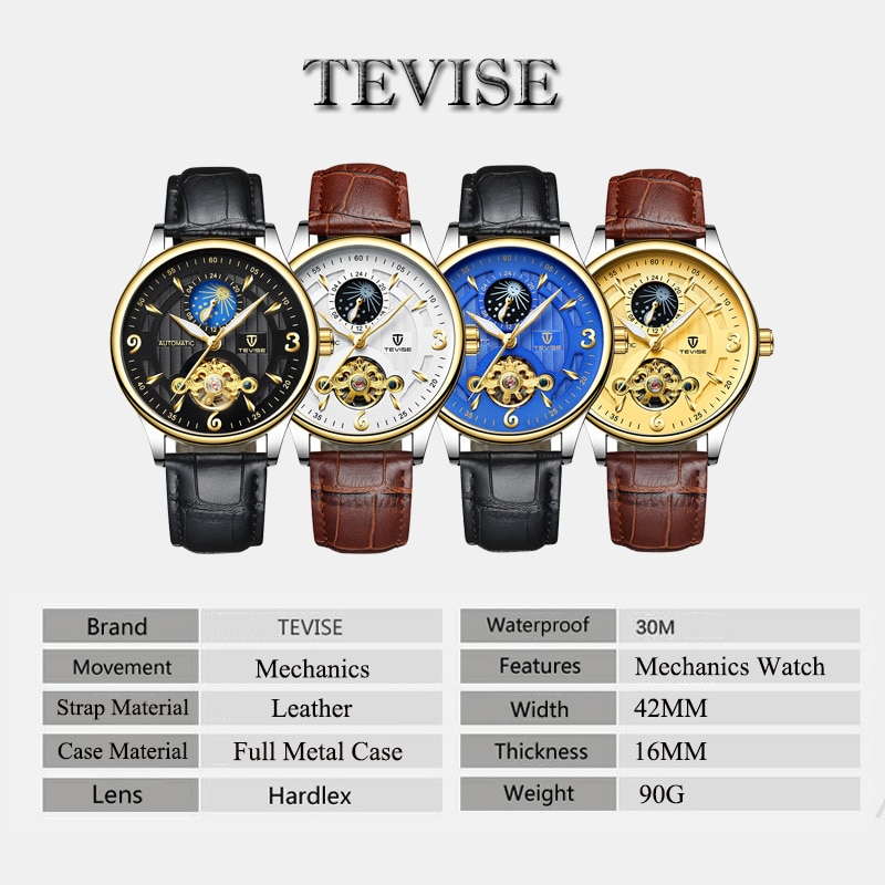 Tevise 820B automatic Mechanical Men's Wristwatch