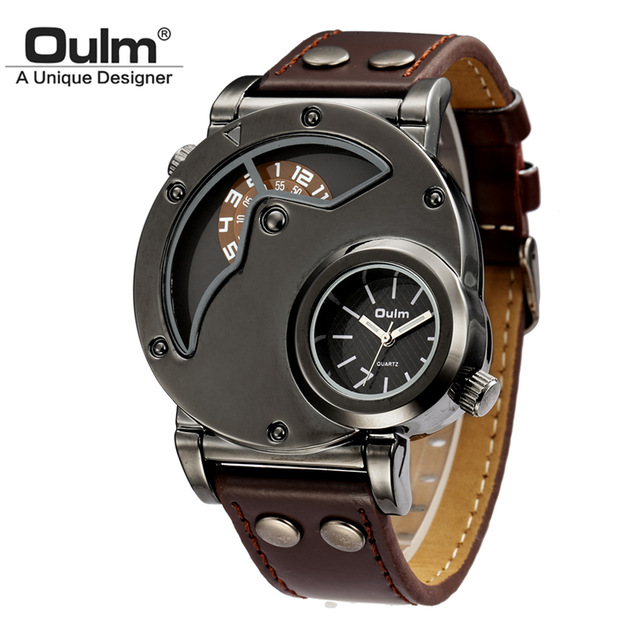 OM 001 Oulm Men's Watch Luxury Leather Strap