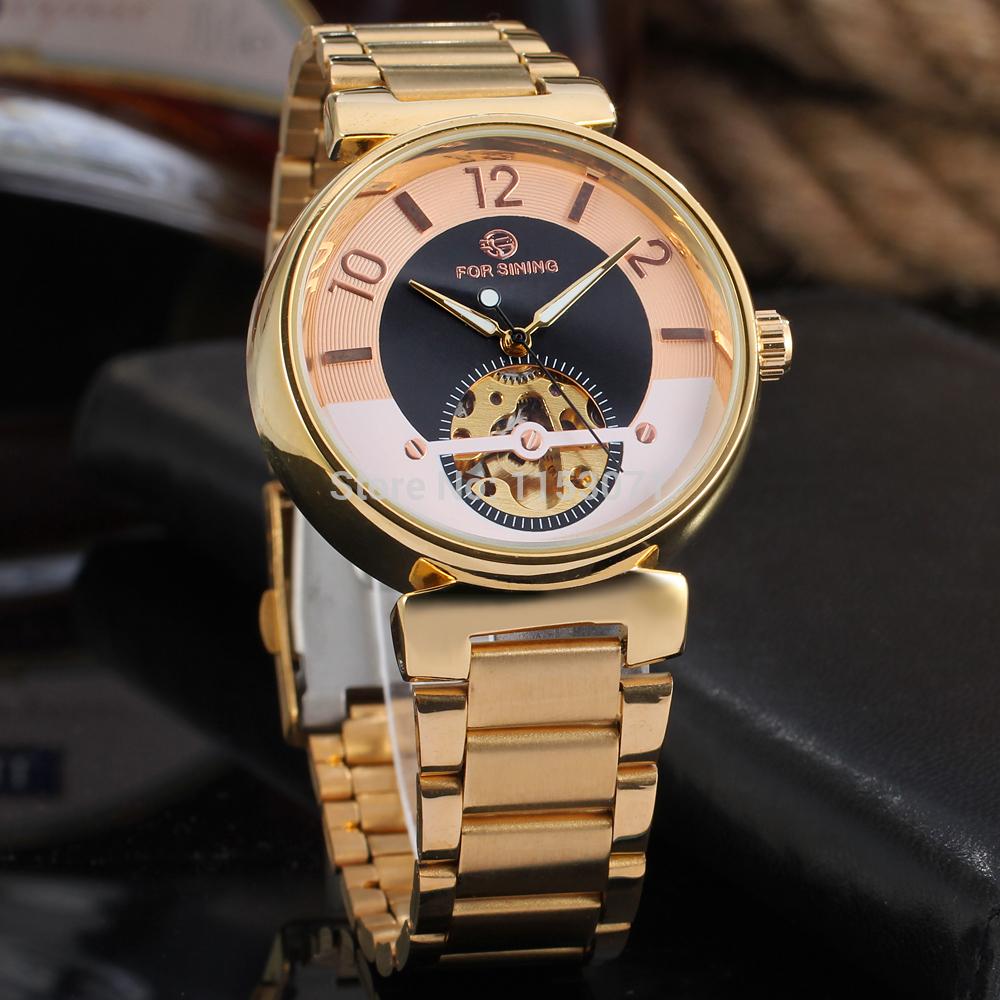 FRS 002 Forsining new luxury self-wind dress original skeleton watch with gift box free shipping