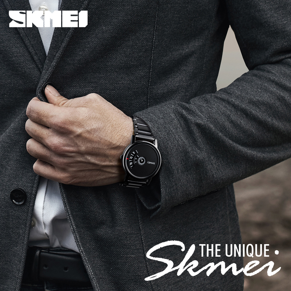 SKMEI SK 1260 Casual Men Steel Mesh Belt watch - Black