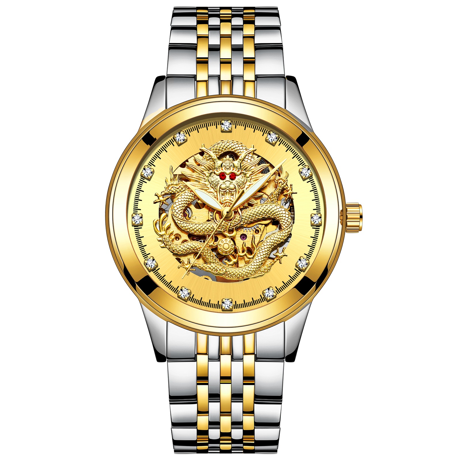 TEVISE 9006 B Dragon Watch Men automatic mechanical tourbillon watches fashion mens watches automatic self-wind Steel Wrist Watch