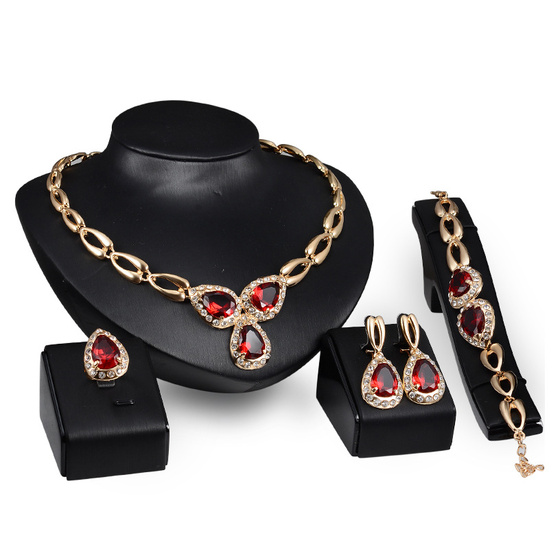 DCG 126 Fashion Necklace Earrings & Bracelet Set for women@79 QAR