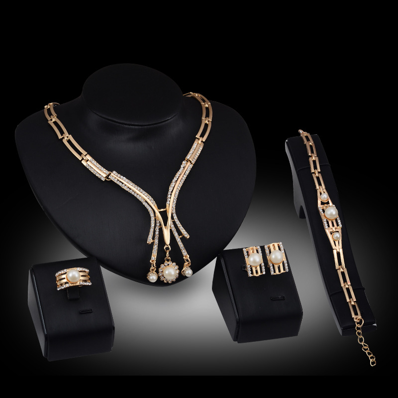 DCG 127 Fashion Necklace Earrings & Bracelet Set for women@69 QAR