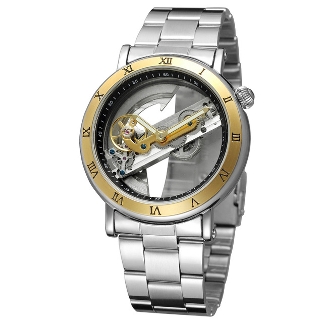 FRS 012 FORSINING Gold Hollow Automatic Watches for Men