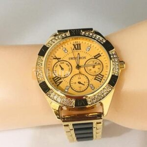 SW 001 S&E Women's Ladies Full Diamond Luxury Business Wrist Watch