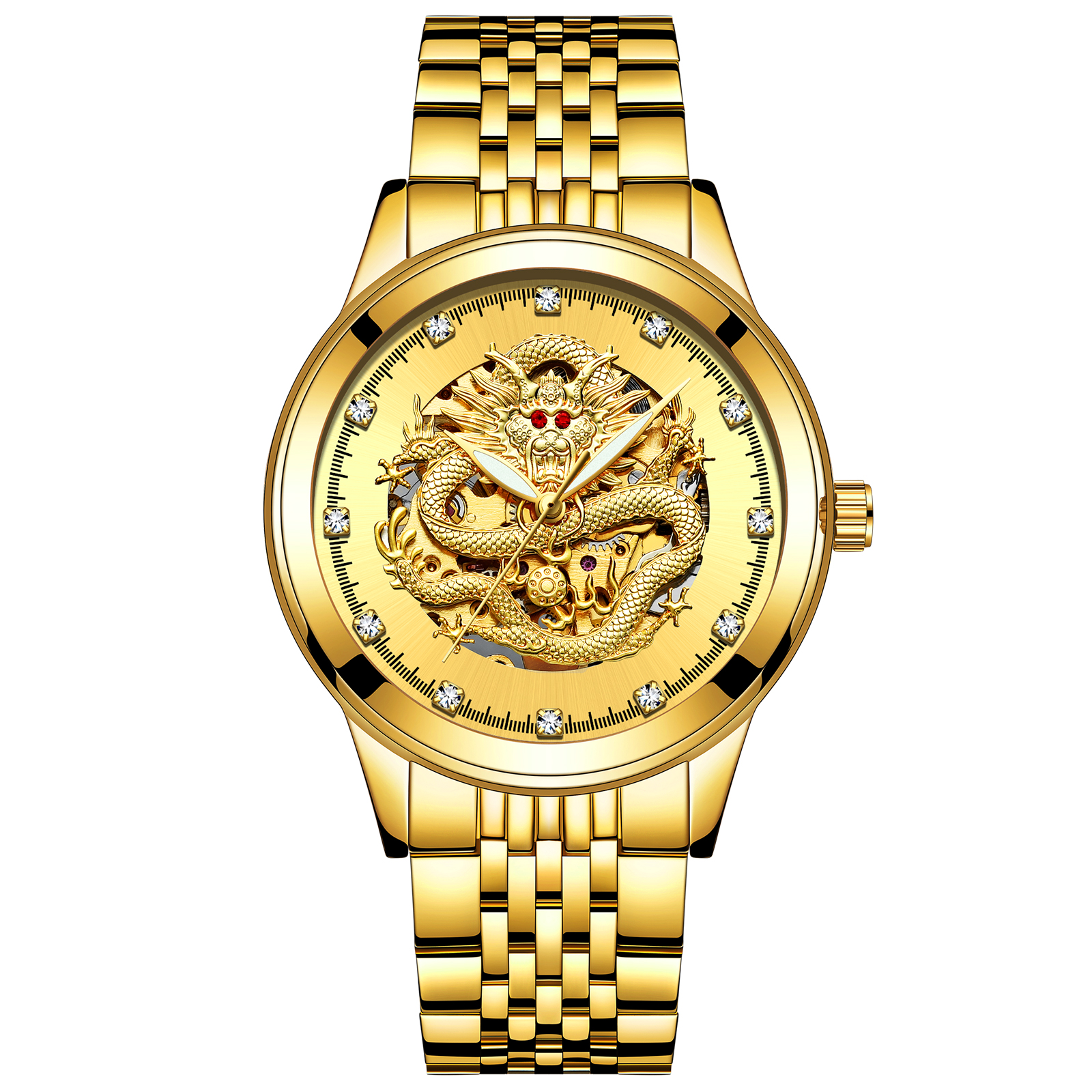TEVISE 9006 B Dragon Watch Men automatic mechanical tourbillon watches fashion mens watches automatic self-wind Steel Wrist Watch