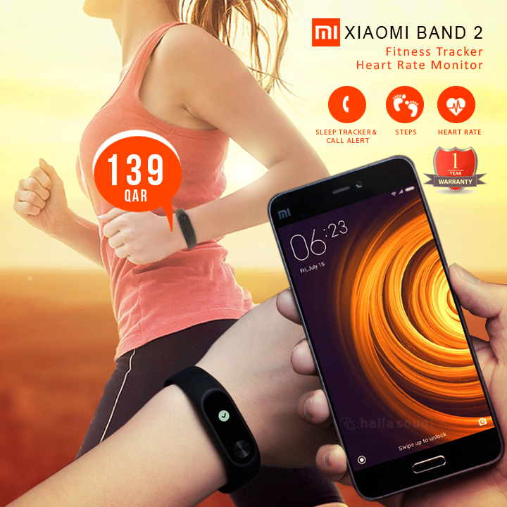 Xiaomi MI Band 2 Heart Rate Monitor Smart Bracelet Black