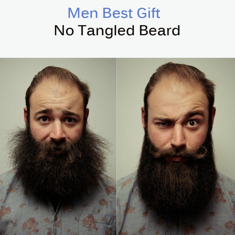Men Beard Straightener Hair Comb and Modeling Massage Comb Combo