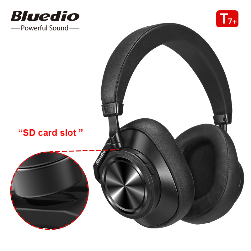 Bluedio T7 Plus Bluetooth Headphones Active Noise Cancelling Wireless Headset for phones support SD card slot