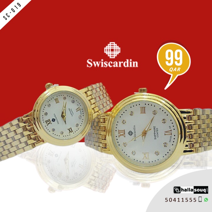 SC 019 Swiscardin Pair Watch @99QAR
