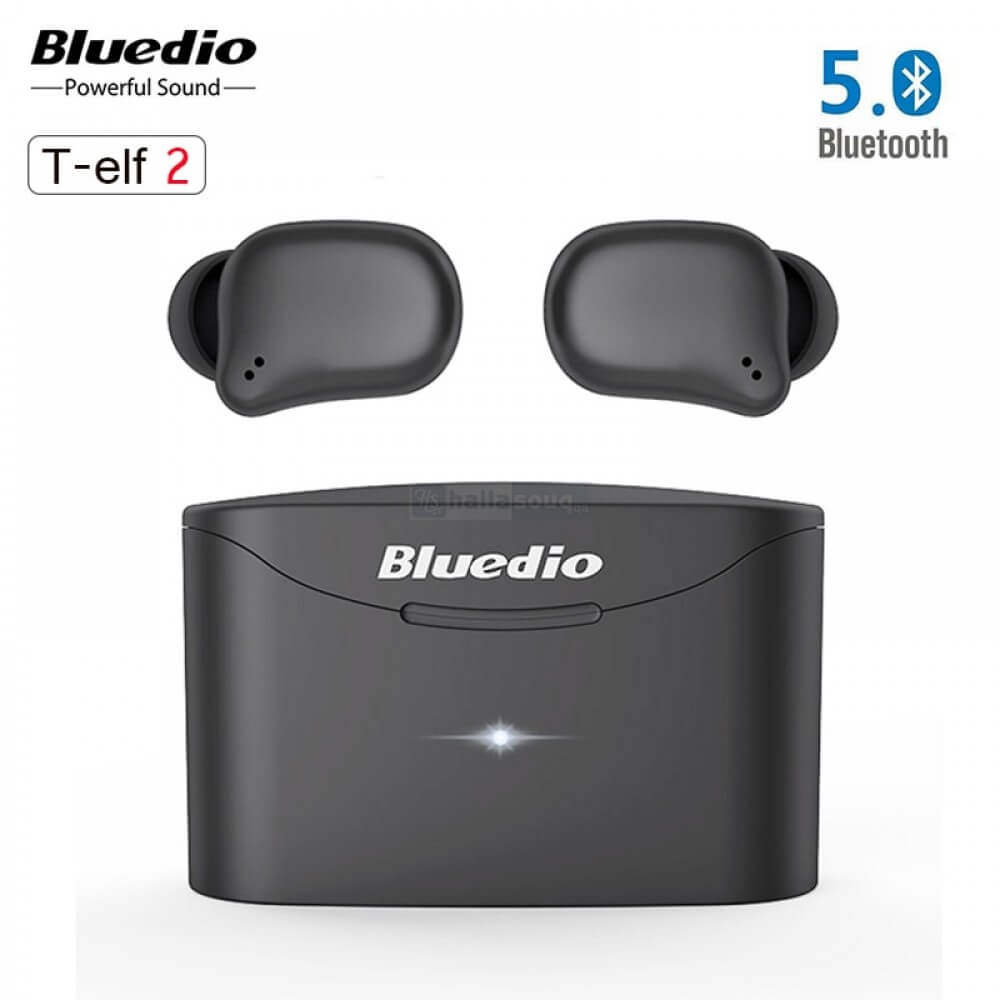 Bluedio T-elf 2 TWS Earphone Wireless Bluetooth 5.0 Touch Control Waterproof In-ear Sport Earbuds for iOS Android- Black
