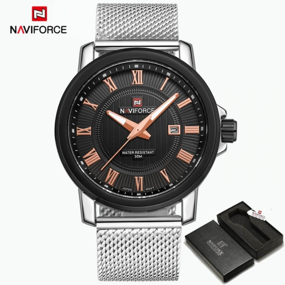 NAVIFORCE NF 9052 Men's Watch Analog with Date Stainless steel Waterproof Quartz