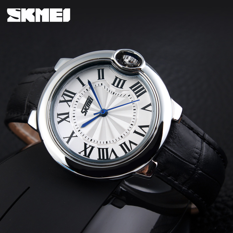 SKMEI SK 9088 Luxury Brand Leather Strap Ladies Wristwatch Water Resistant