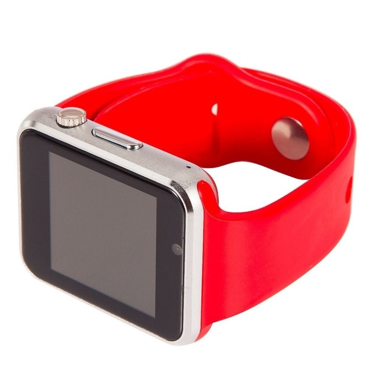 Mobile Smart Watch SW 001 with Touch Screen-Sim Card Slot-Memory-Camera-Bluetooth-Red