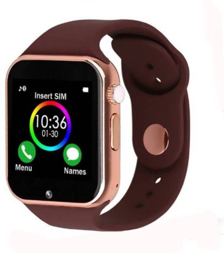 Mobile Smart Watch SW 001 with Touch Screen-Sim Card Slot-Memory-Camera-Bluetooth-Gold