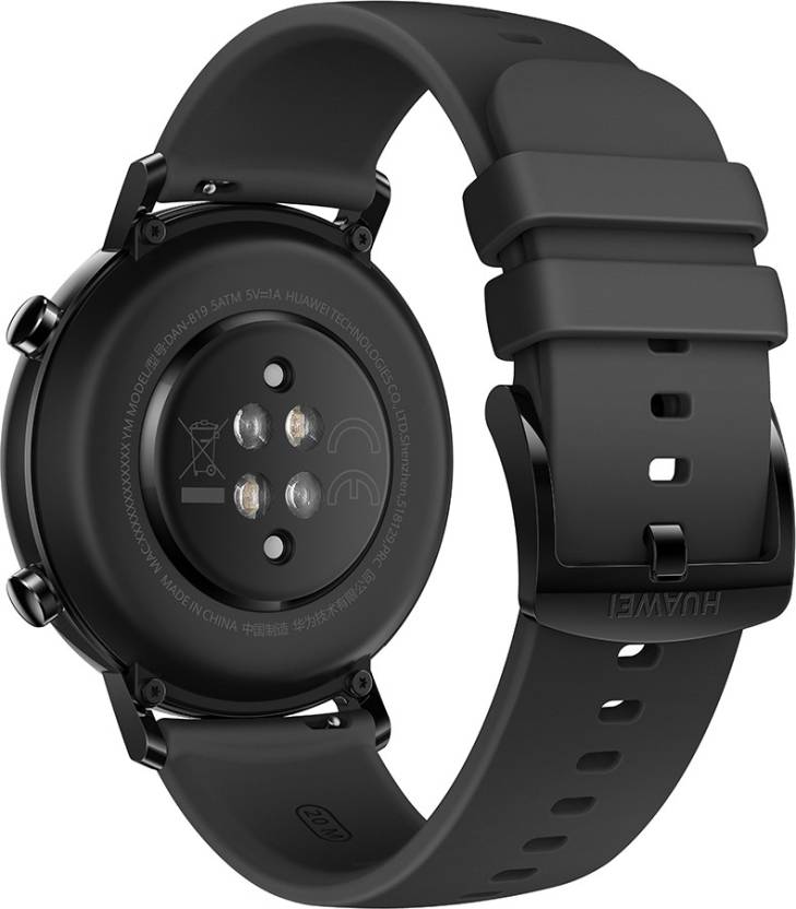 Huawei Watch GT 2 (42 mm) Smartwatch - Night Black (Black Strap Regular)