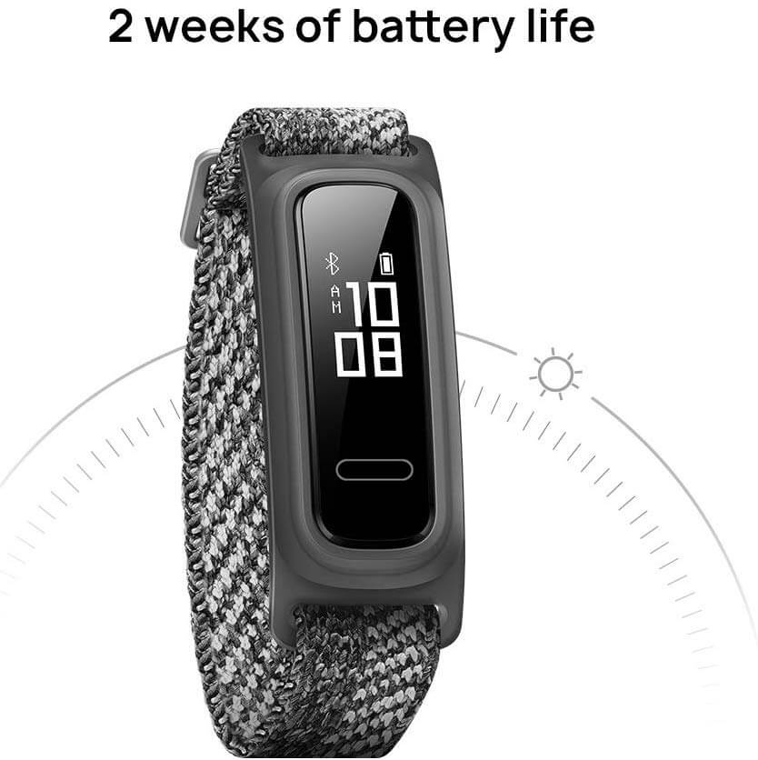 HUAWEI Band 4e Smart Band, Fitness Tracker With Shoe Wearing Design And Basketball Mode, 2 Weeks Battery Life - Misty Grey