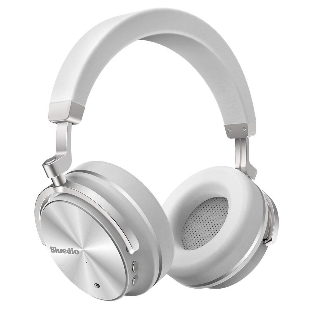 Bluedio T4S Active Noise Cancelling Wireless Bluetooth Headphones with microphone for phones-WHITE