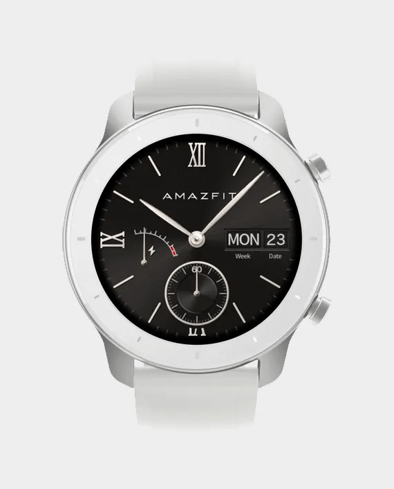 Amazfit GTR 42mm Smart watch heart rate monitor, multi language Smart watch - Moonlight White