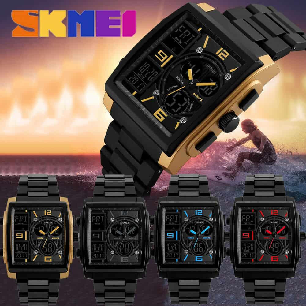 SKMEI SK 1274GD Men's Watch Chronograph Alarm Sport Watch - Gold