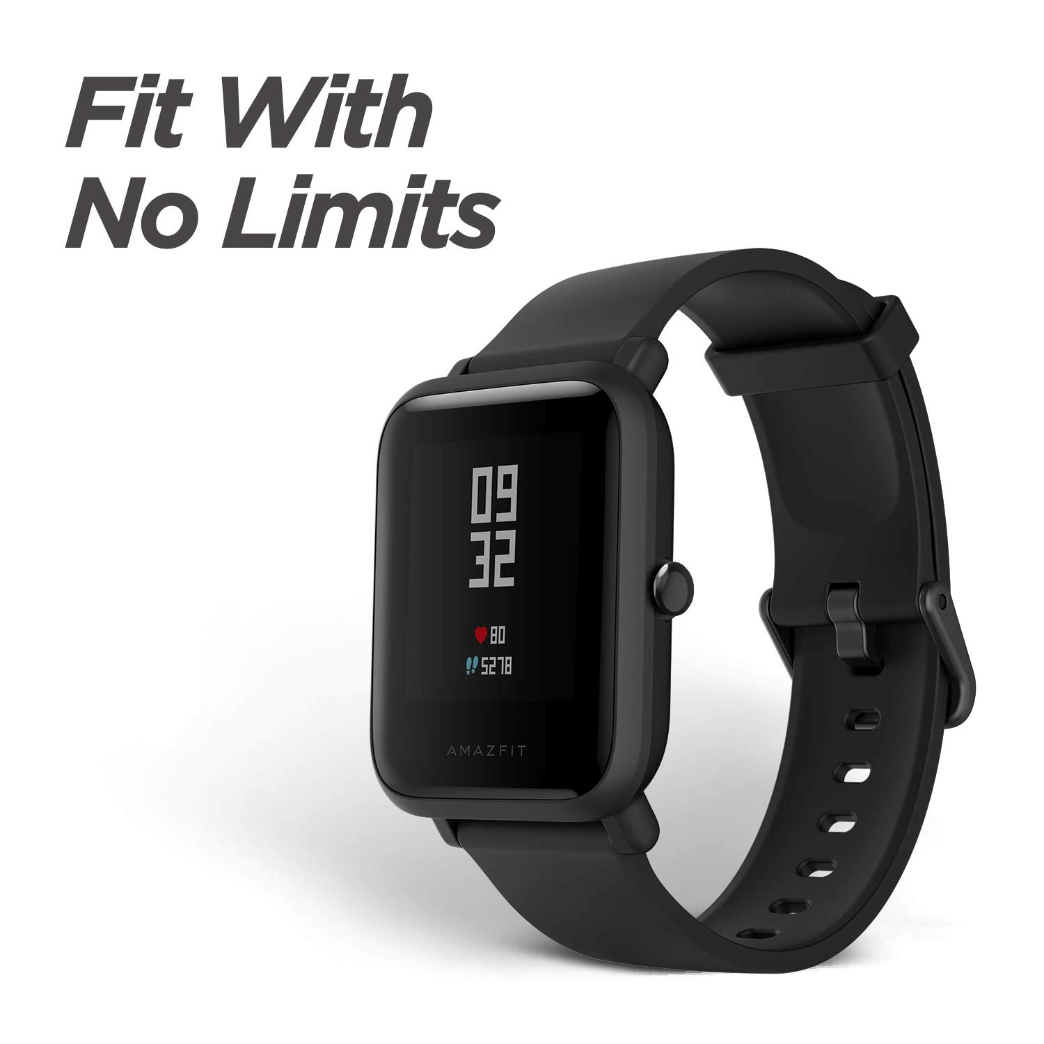 Amazfit Bip LIte 3ATM Water Resistance Smart watch 45 Days Battery Life for Android and ios - Black
