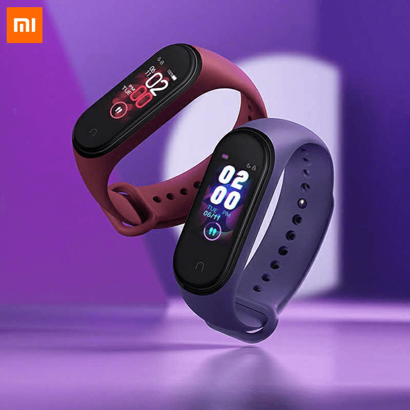 Xiaomi Mi Smart Band 4 Fitness Tracker, Up-to 20 Days Battery Life, Color AMOLED Full-Touch Screen, Waterproof with Music Control and Unlimited Watch Faces