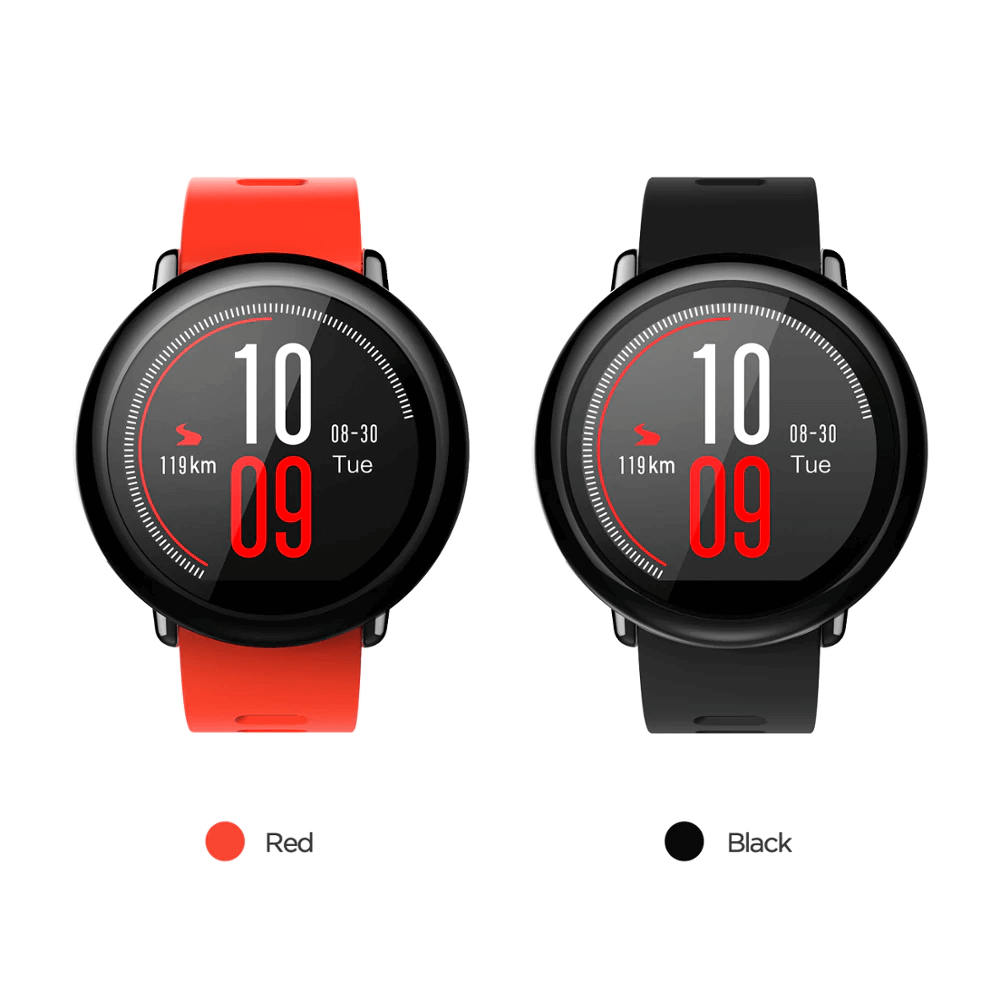 Amazfit Pace GPS Enabled Fitness Sport Watch - Heart Rate Sensor, Built-in GPS, info push and Pedometer (Red)