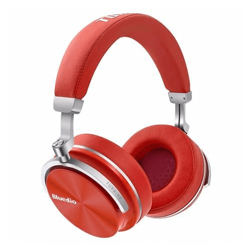 Bluedio T4S Active Noise Cancelling Wireless Bluetooth Headphones with microphone for phones-RED