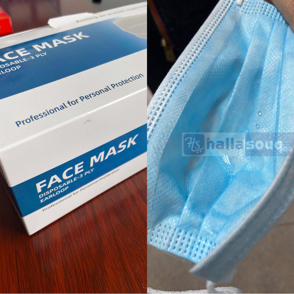 Disposable Face Mask 3 ply With Earloop - Surgical Mask, 50Pcs