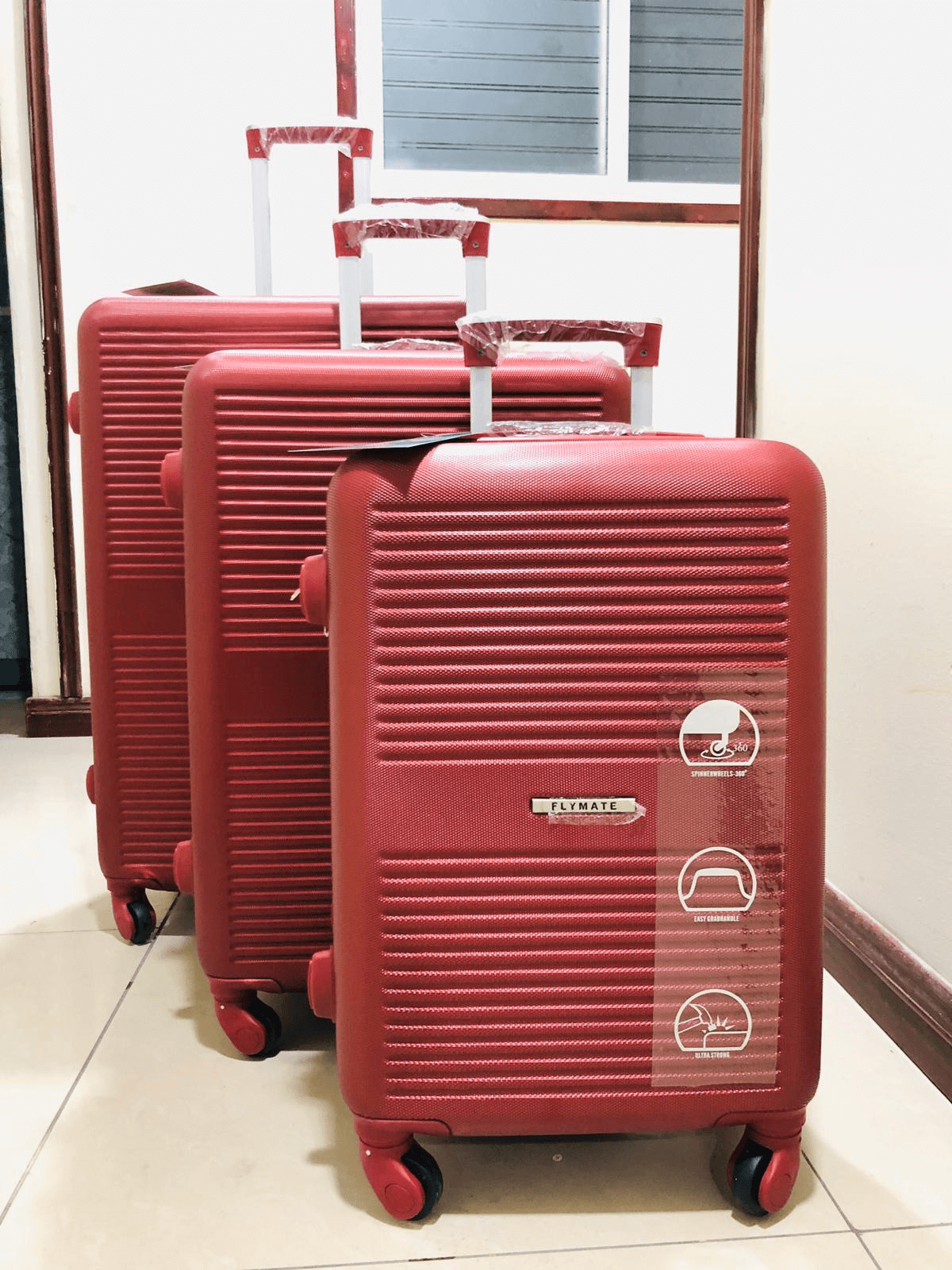 Flymate Hard Travel Trolley Bag  3 pcs set, (28 inch, 24 inch, 20 inch) - 269 QAR