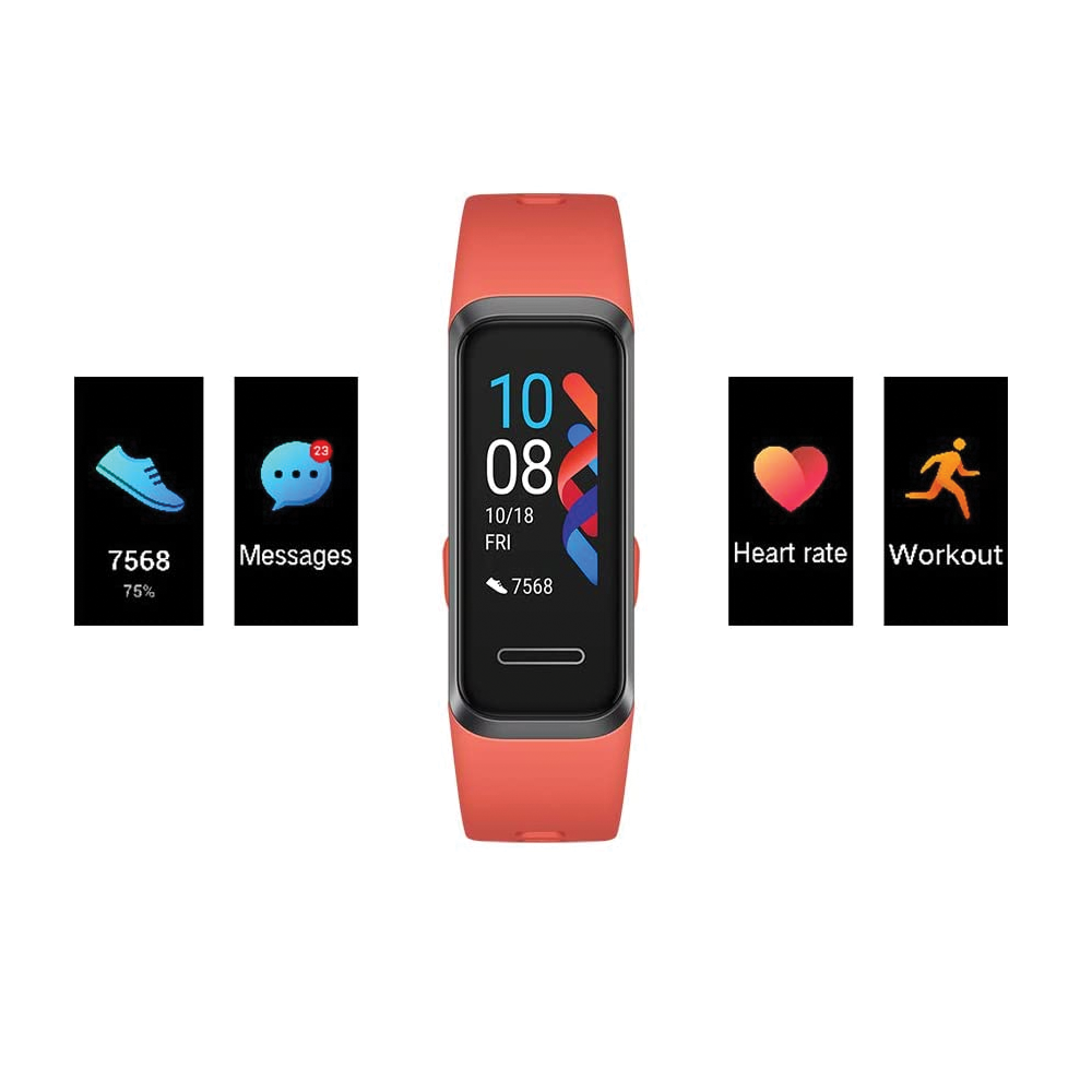 Huawei Band 4 Smart Band, Smart Heart Rate Tracking - Amber Sunrise