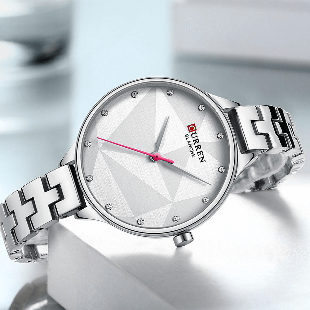 Curren 9047/9037 Ladies Fashion Watch with Stainless Steel Band - 2 PCS