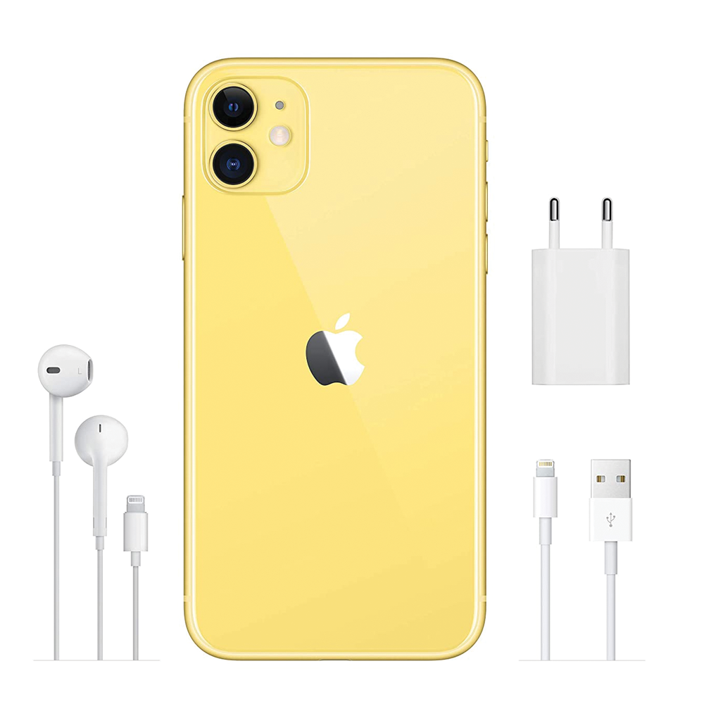 Apple iPhone 11 with FaceTime (4GB RAM, 128GB Storage) - Yellow