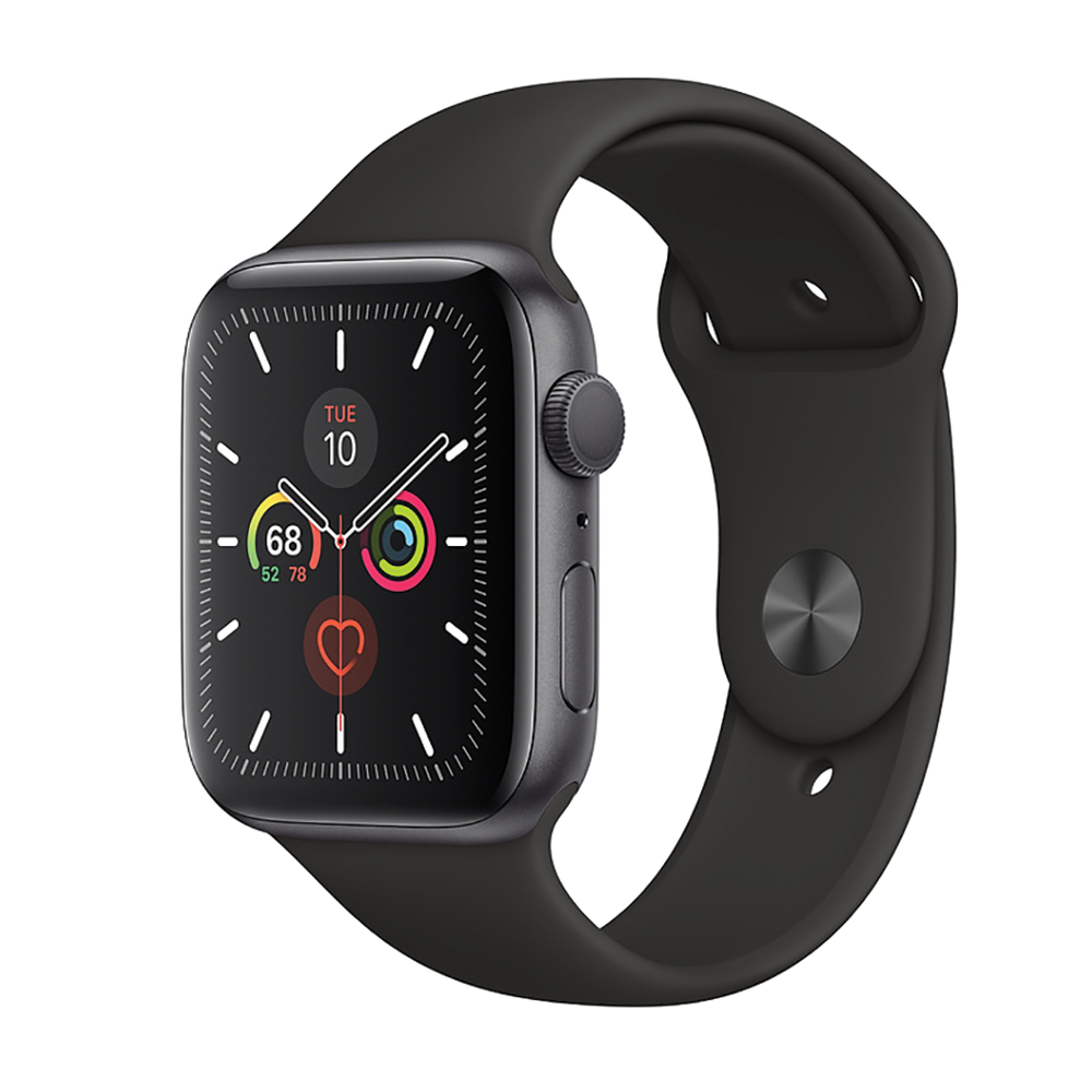 Apple Watch Series 5 44mm Aluminum Case With Black Sport Band MWVF2LLA - Space Gray
