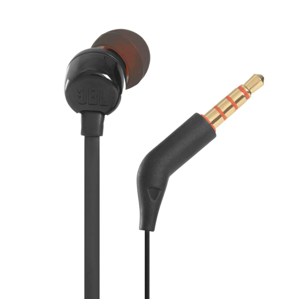 JBL T110 In-Ear Headphones with Mic - Black