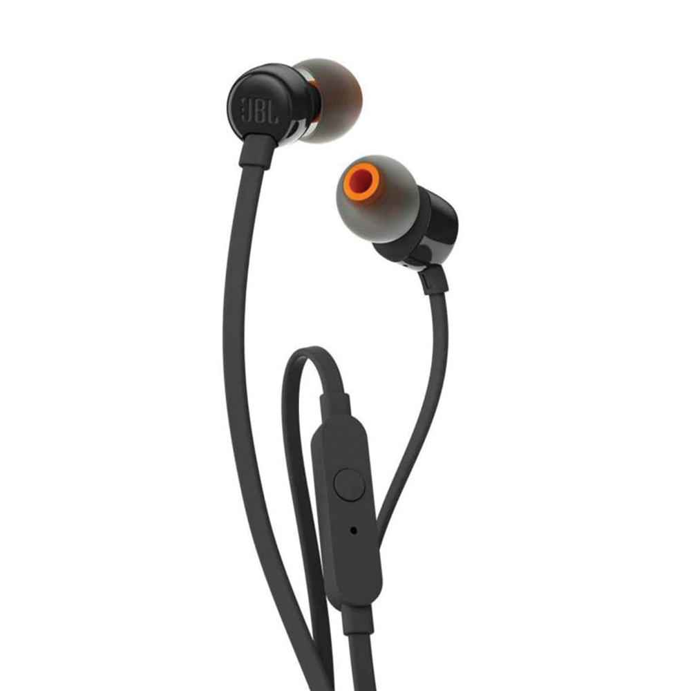 JBL T110 In-Ear Headphones with Mic - Black