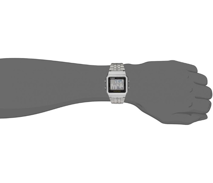Casio A500WA-7DF Womens Casual Digital Watch Silver