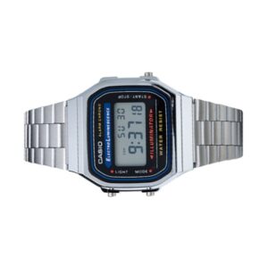 Casio A168WA-1WDF (CN) Mens Sports Digital Watch Silver