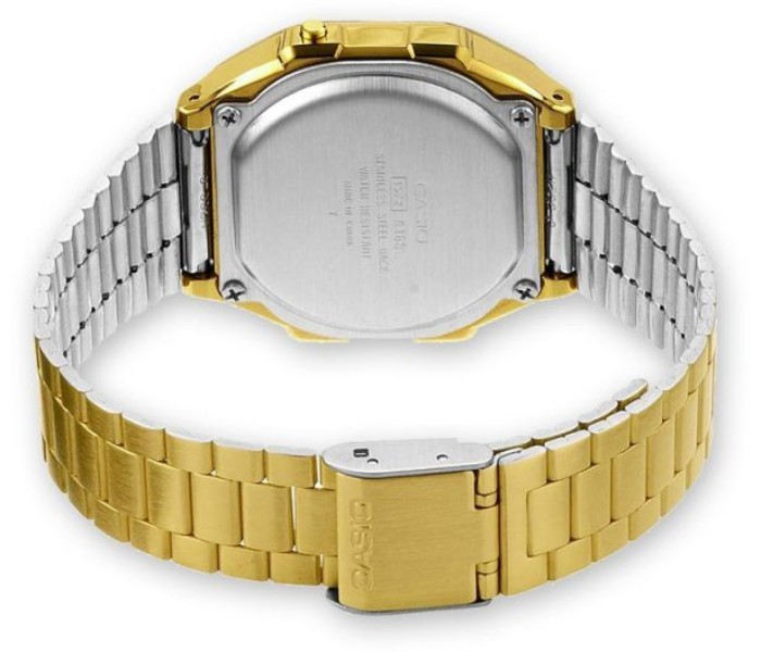 Casio A168WEGC-3DF Unisex Casual Digital Watch Gold