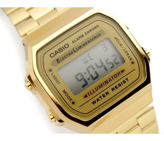 Casio A168WG-9DF Unisex Casual Digital Watch Gold
