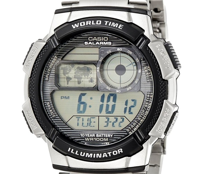 Casio AE-1000WD-1AVDF (TH) Mens Sports Digital Watch Silver
