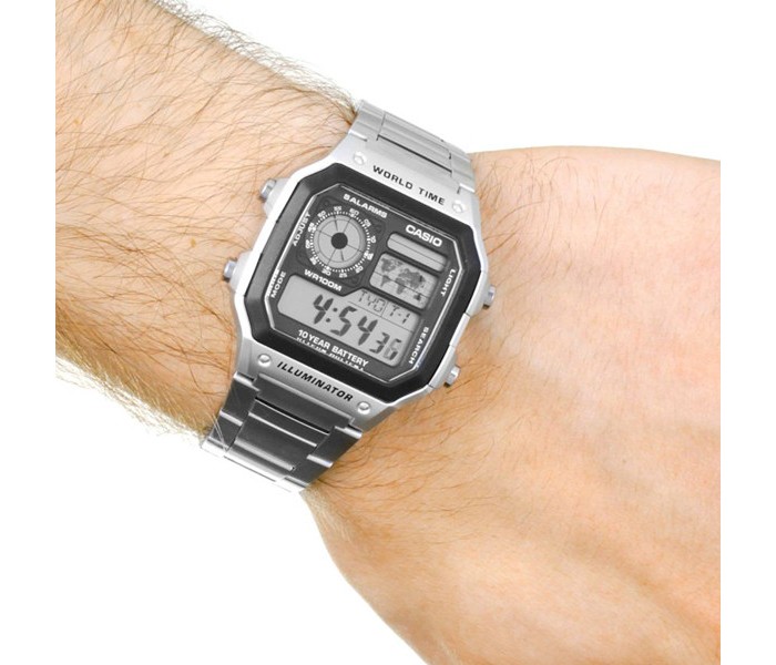 Casio AE-1200WHD-1AVDF Men's Casual Digital Watch Silver