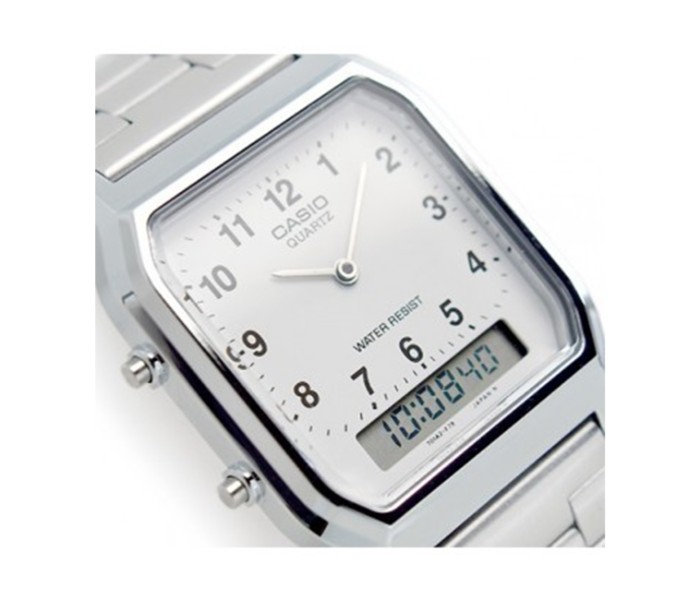 Casio AQ-230A-7BMQ (CN) Mens Casual Analog and Digital Watch Silver