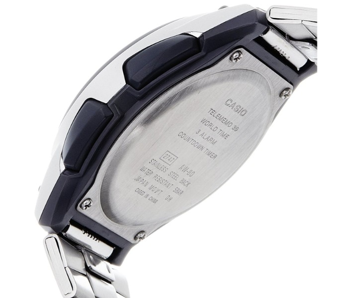 Casio AW-80D-1AVDF (CN) Mens Analog and Digital Watch Black and Silver