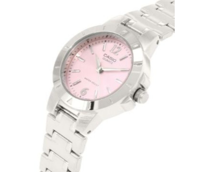 Casio LTP-1177A-4A1DF Womens Analog Watch silver and pink