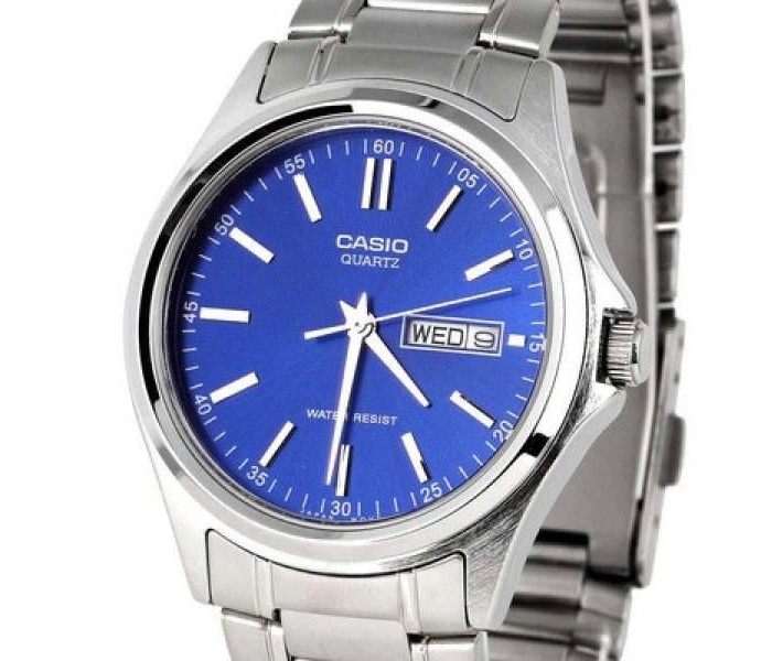 Casio MTP-1239D-2ADF (CN) Mens Analog Watch Silver and Blue