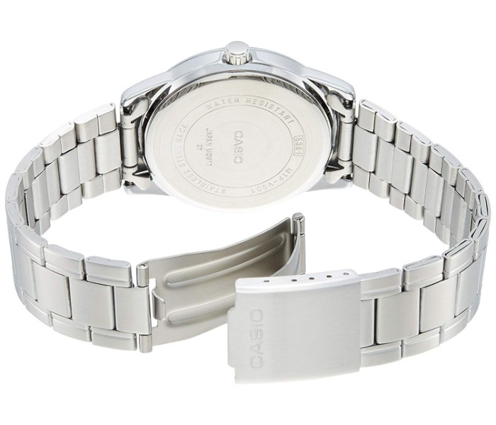Casio MTP-V001D-7BUDF Mens Analog Watch White and Silver