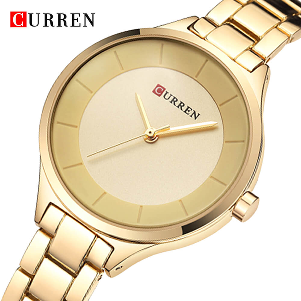 Curren 9015 Ladies Watch with Stainless Steel Band - Gold