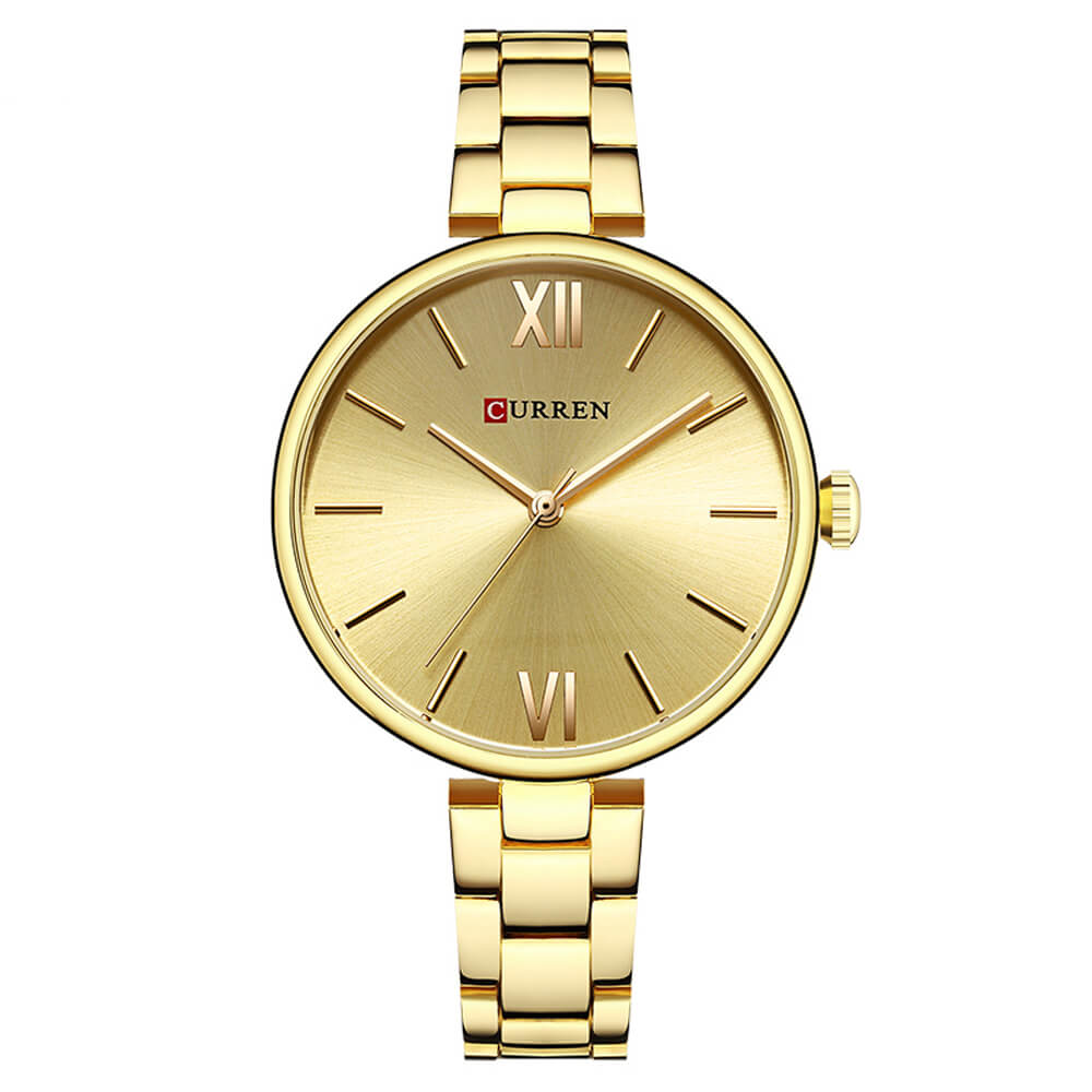 Curren 9017 Ladies Watch with Stainless Steel Band - Gold